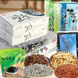 명품 고급세트(다시멸+중멸+꽃새우+재래돌김+볶음자반+홍합+황태채+건미역+다시마)