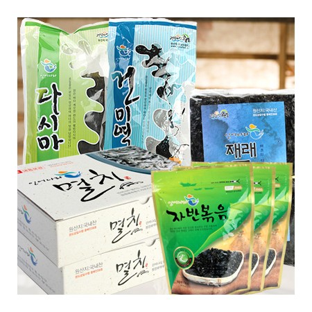 실속종합세트(다시멸+중멸+건미역+다시마+재래돌김+볶음자반)