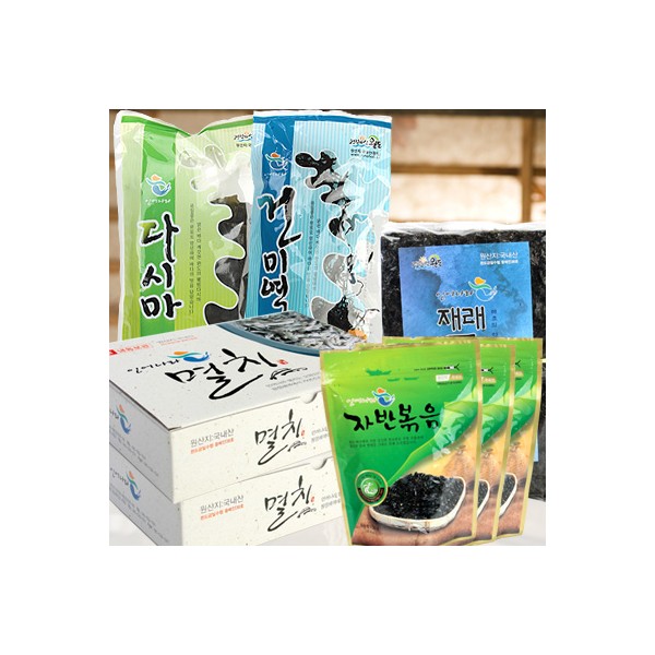 실속종합세트(다시멸+중멸+건미역+다시마+재래돌김+볶음자반)