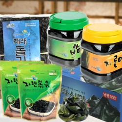 알뜰세트(쌈다시마+자른미역1통+자른다시마1통+재래돌김+볶음자반)